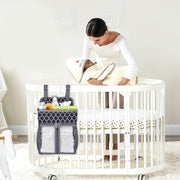 Hanging Diaper Organizer,Baby Diaper Organizer Suitable for Hanging on Diaper Table, Nursery, and All Cribs. Baby Supplies Storage Diaper Rack, Diaper Stacker.