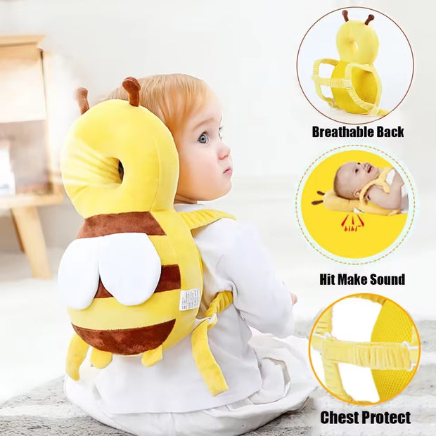 Baby Head Protector Safety Pad Cushion Cartoon anti Fall Back Pillow Headrest Newborn Highly Elastic Protection Backpack