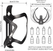 Bike Water Bottle Holder, 2-Pack Bike Water Bottle Cage for Road Bike/Mountain Bike，Black