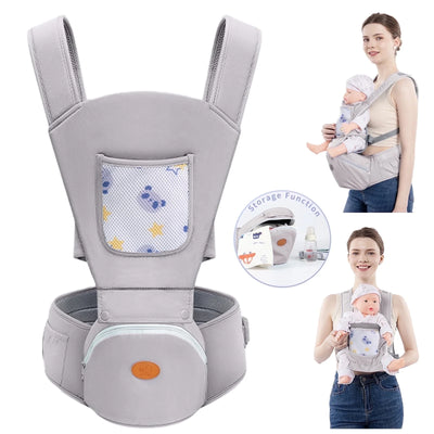 Baby Carrier,6-In-1 Baby Carrier Newborn to Toddler, Adjustable Detachable Infant Baby Hip Seat Carrier for 7-44Lbs, All Seasons, Perfect for Shopping Travelling