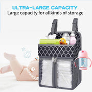 Hanging Diaper Organizer,Baby Diaper Organizer Suitable for Hanging on Diaper Table, Nursery, and All Cribs. Baby Supplies Storage Diaper Rack, Diaper Stacker.