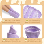 Non-Slip Toddler Socks, Girl Grip Socks for 1-10 Years Kids Girls Boys Toddler Sock with Grippers