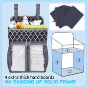 Hanging Diaper Organizer,Baby Diaper Organizer Suitable for Hanging on Diaper Table, Nursery, and All Cribs. Baby Supplies Storage Diaper Rack, Diaper Stacker.