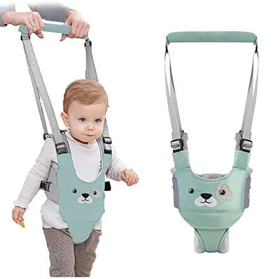 Baby Walking Harness - Handheld Kids Walker Helper - Toddler Infant Walker Harness Assistant Belt - Help Baby Walk - Child Learning Walk Support Assist Trainer Tool - for 7-24 Month Old,Green,F111287