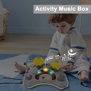 Baby Walker, 4 in 1 Foldable Walkers with Wheels & Removable Feeding & Music Tray, Activity Center for Baby Boys / Girls, Black
