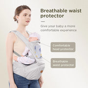 Baby Carrier,6-In-1 Baby Carrier Newborn to Toddler, Adjustable Detachable Infant Baby Hip Seat Carrier for 7-44Lbs, All Seasons, Perfect for Shopping Travelling