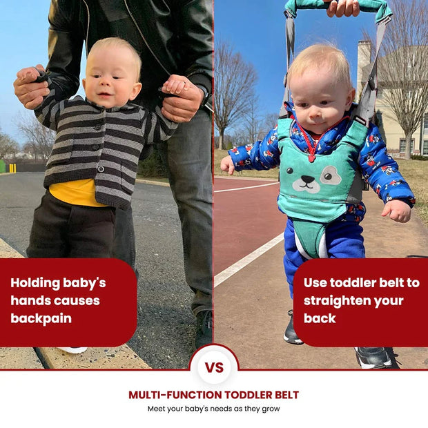 Baby Walking Harness - Handheld Kids Walker Helper - Toddler Infant Walker Harness Assistant Belt - Help Baby Walk - Child Learning Walk Support Assist Trainer Tool - for 7-24 Month Old,Green,F111287