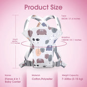 4 in 1 Baby Carrier, Infant Wraps Carrier Baby Carrier Backpack, Newborn Carrier for Baby Carrier Newborn to Toddler, Colorful