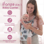 4 in 1 Baby Carrier, Infant Wraps Carrier Baby Carrier Backpack, Newborn Carrier for Baby Carrier Newborn to Toddler, Colorful